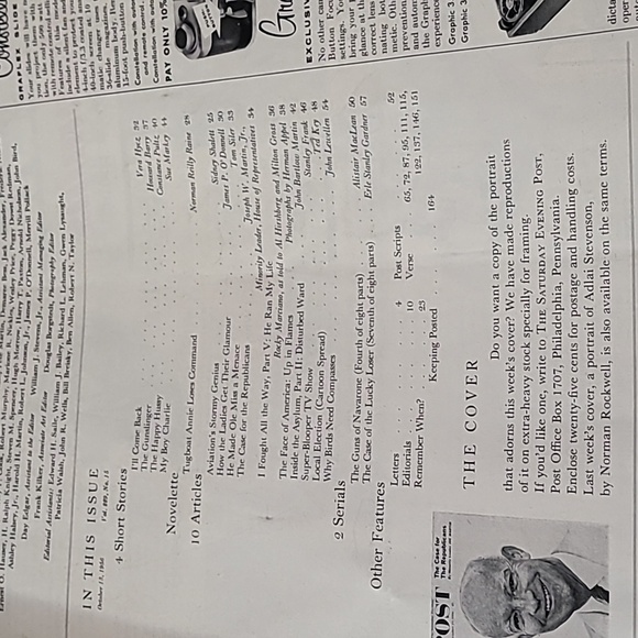 Vintage October 13, 1956 The Saturday Evening Post Magazine - Picture 3 of 10